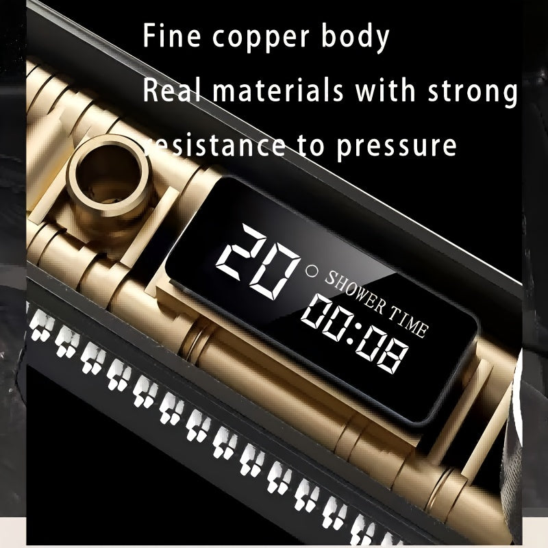 Waterfall Kitchen Sink With Faucet, Sink With LED Display Screen, Top Mounted