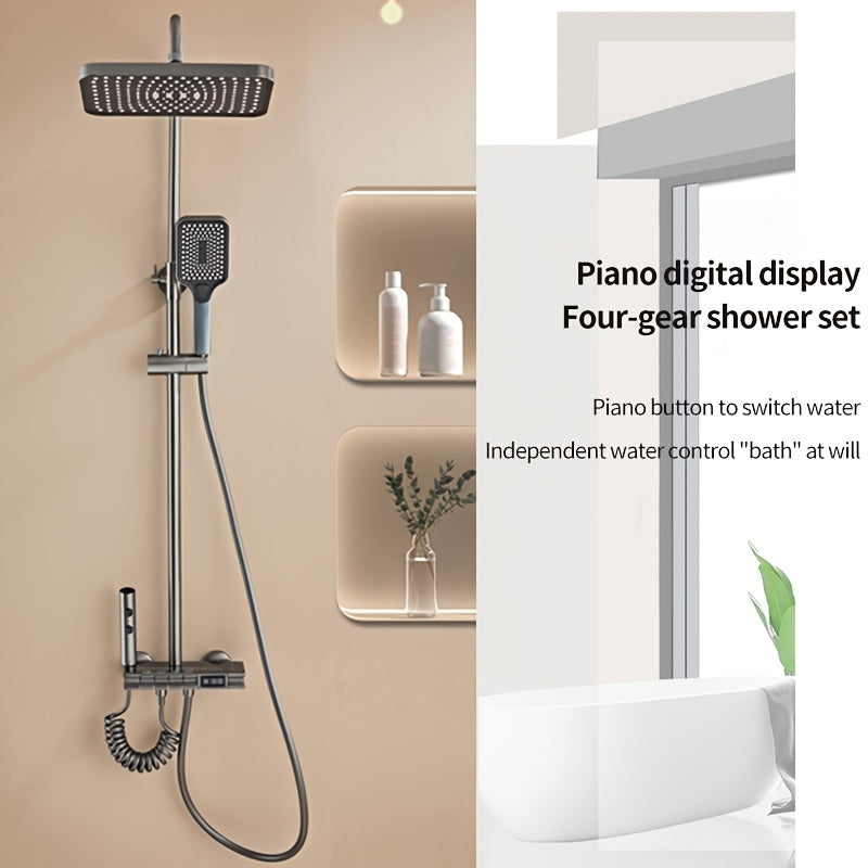 Luxury shower system for RVs- With LED digital display and ambient light