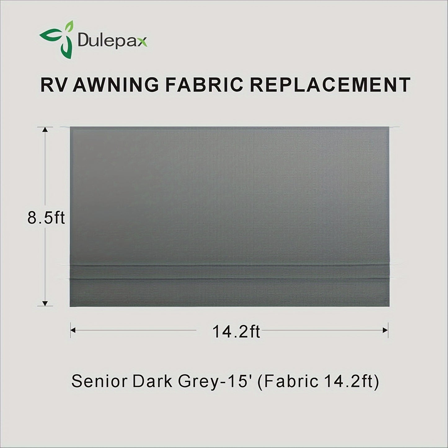 RV Awning Fabric Replacement Heavy Duty 16 Oz Vinyl Fabric Awning, Double-Sided Coating Universal Awning, Replacement For All Trailer
