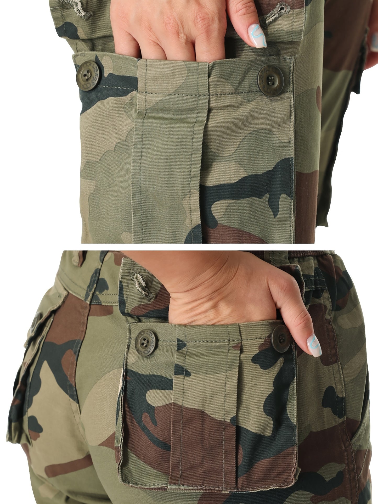 Women's Camo Pants, Tear Resistant, Multi-pocket