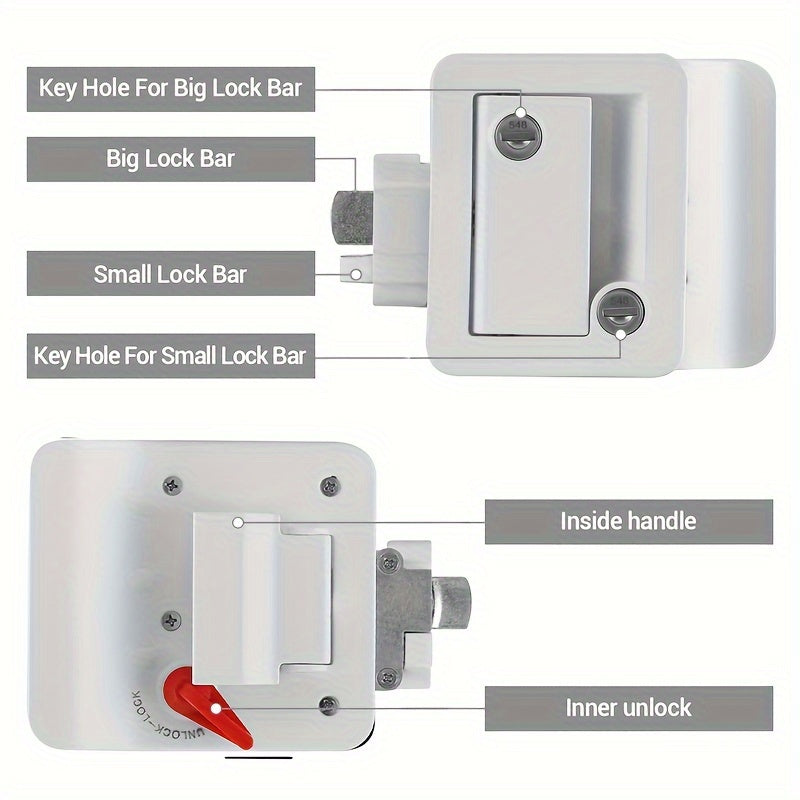 Entry Door Lock Double Open RV Door Lock