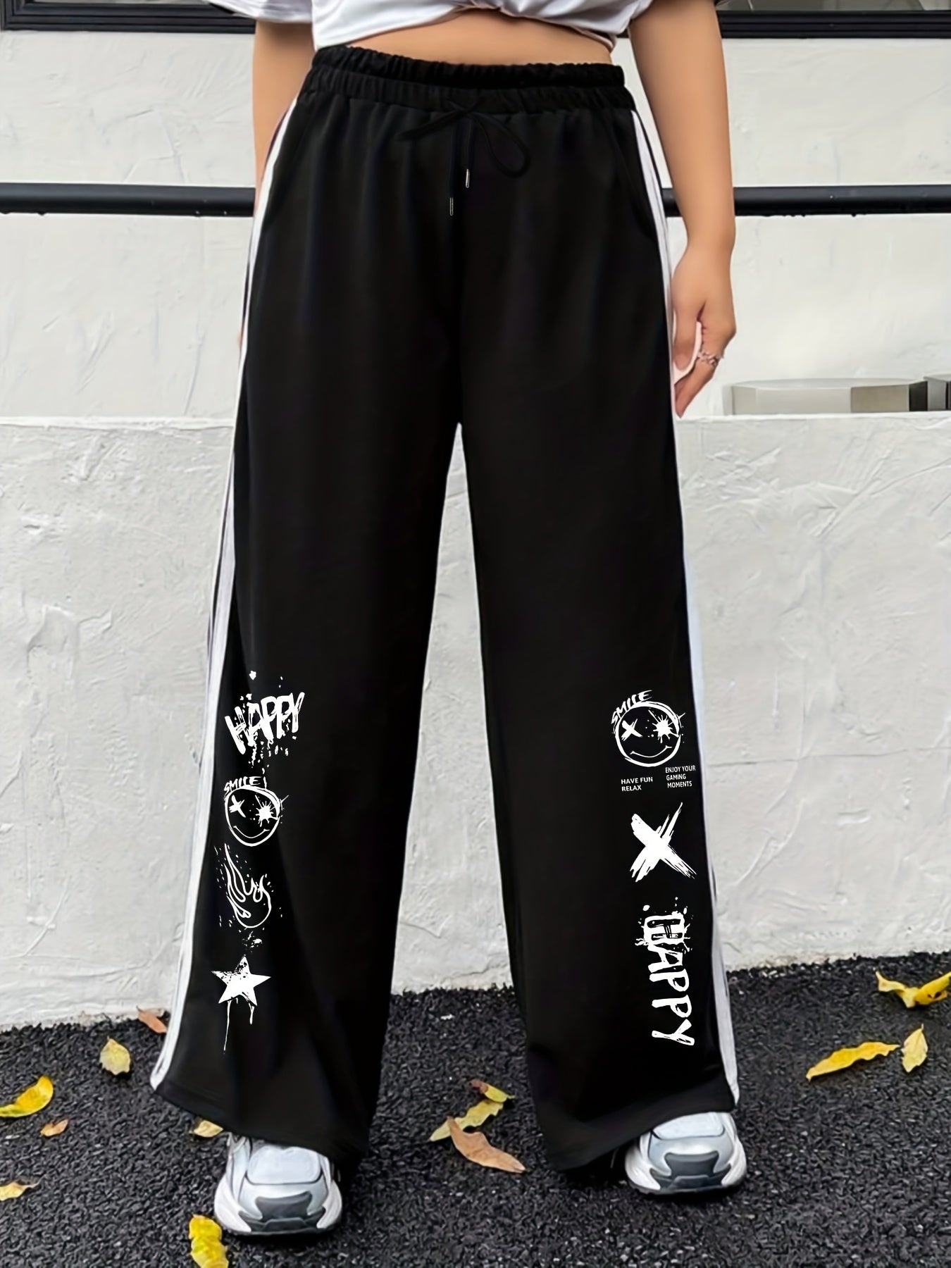 Plus-Size Women's Thin Striped Pants, Affordable Clothing