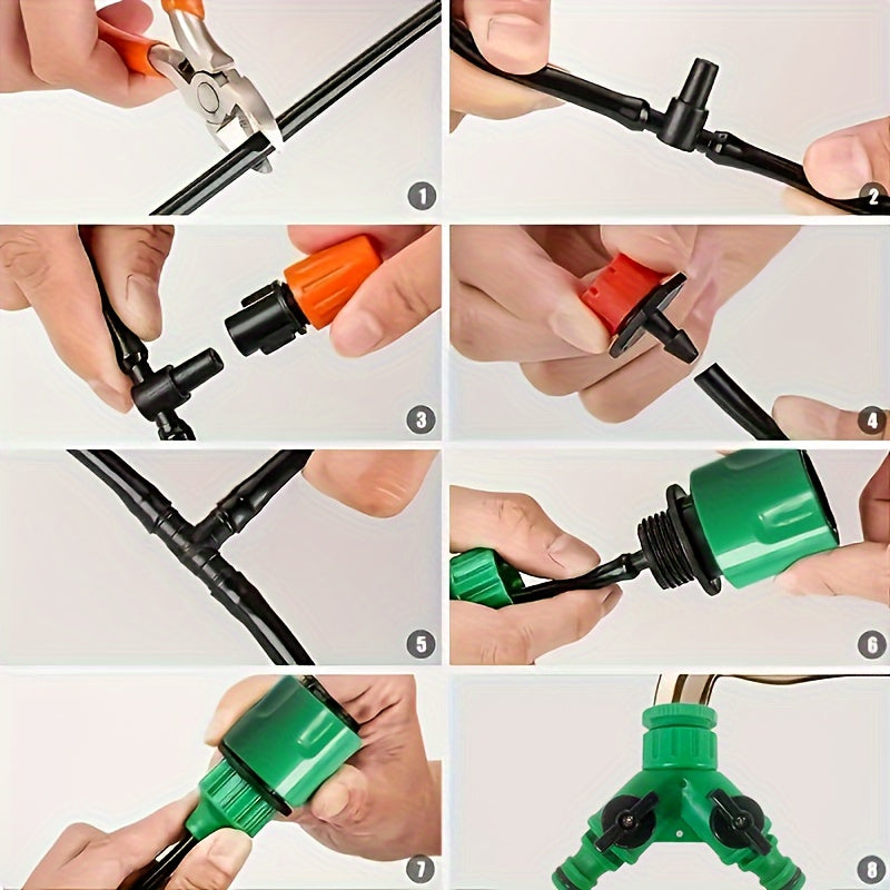 1 Set Of DIY Garden Drip Irrigation Hose, Garden Watering System