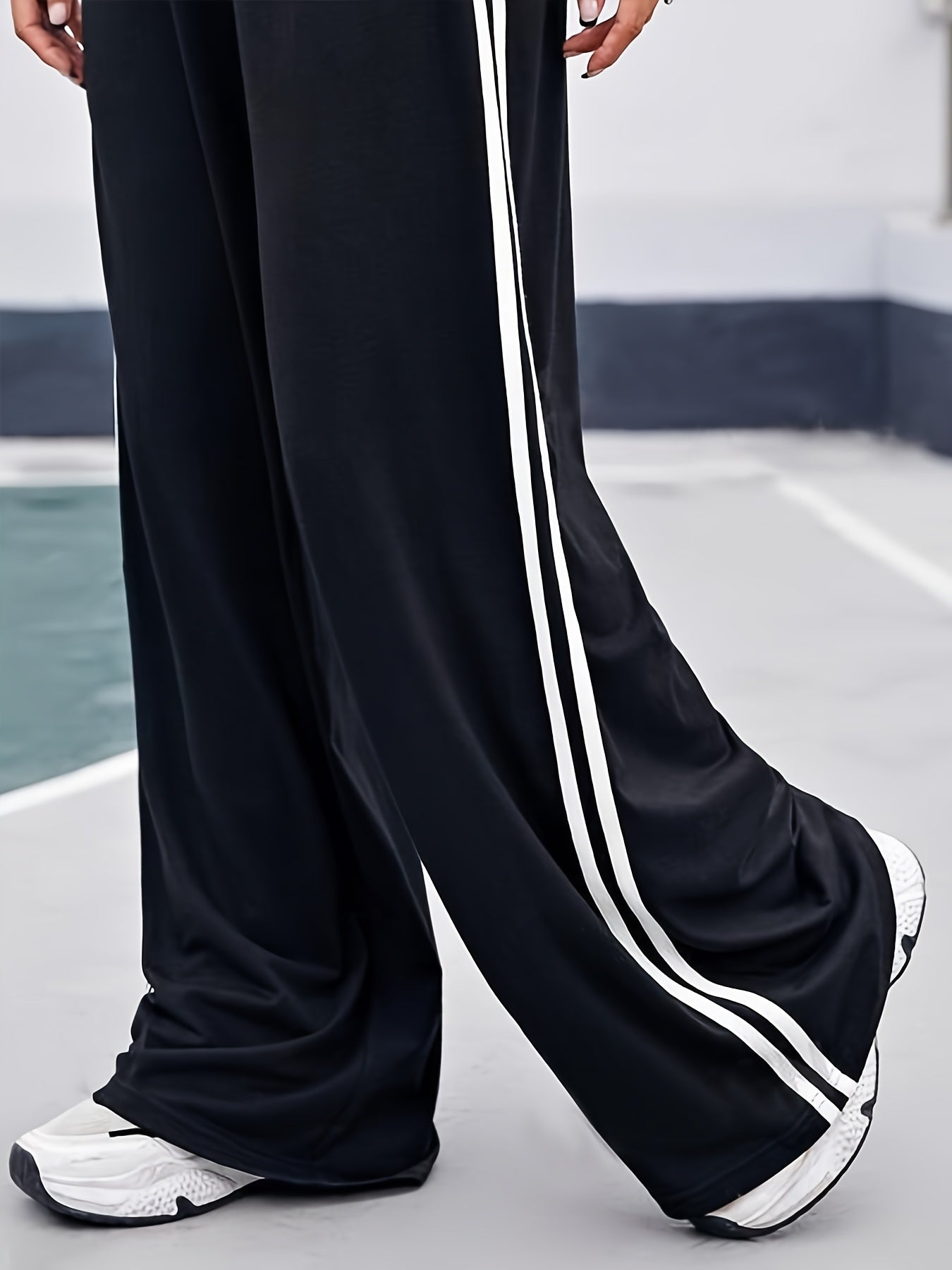 Plus-Size Women's Thin Striped Pants, Affordable Clothing