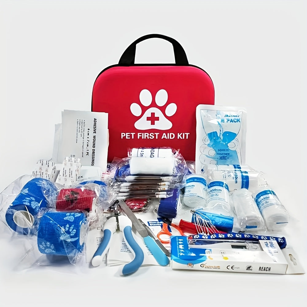 Dog First Aid Kit - Vet Approved Emergency Supplies For Dogs & Cats -