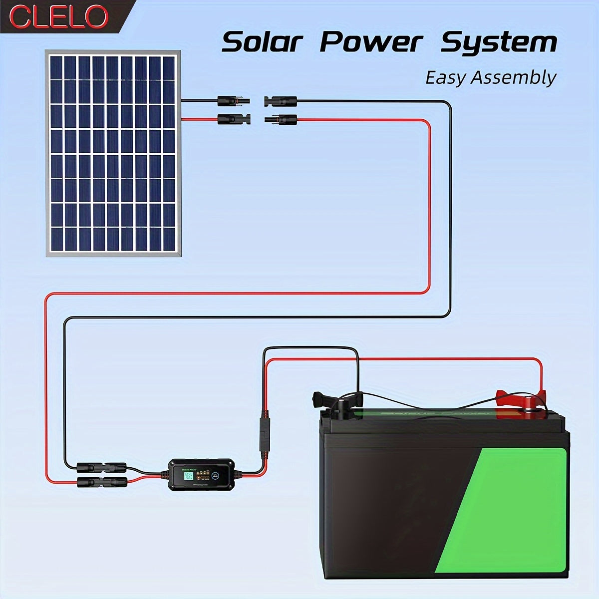 14AWG Solar Panel Extension Cable Set - 30FT & 40FT Options