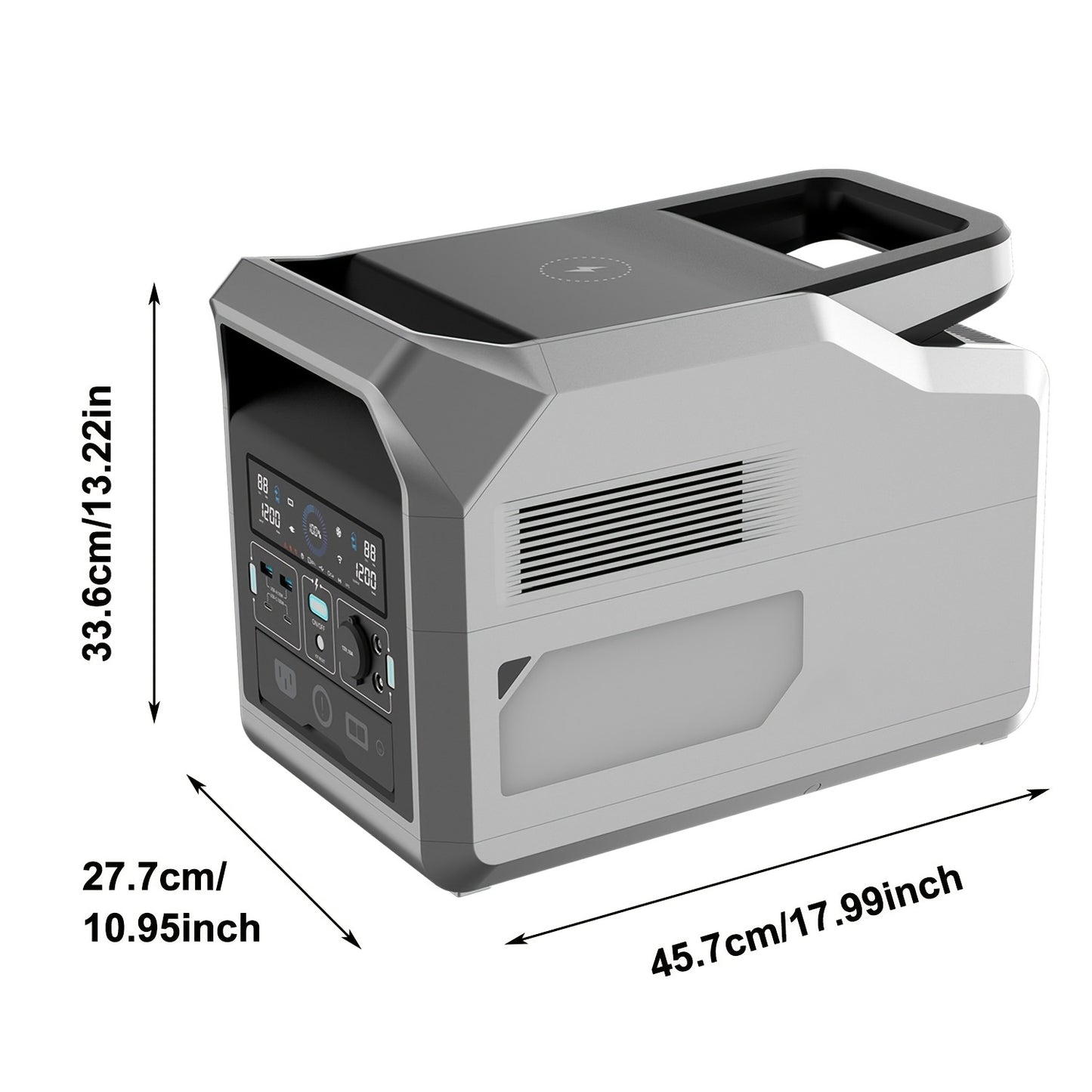 2000W High-Capacity Portable Power Station with USB & Multiple Device Connections