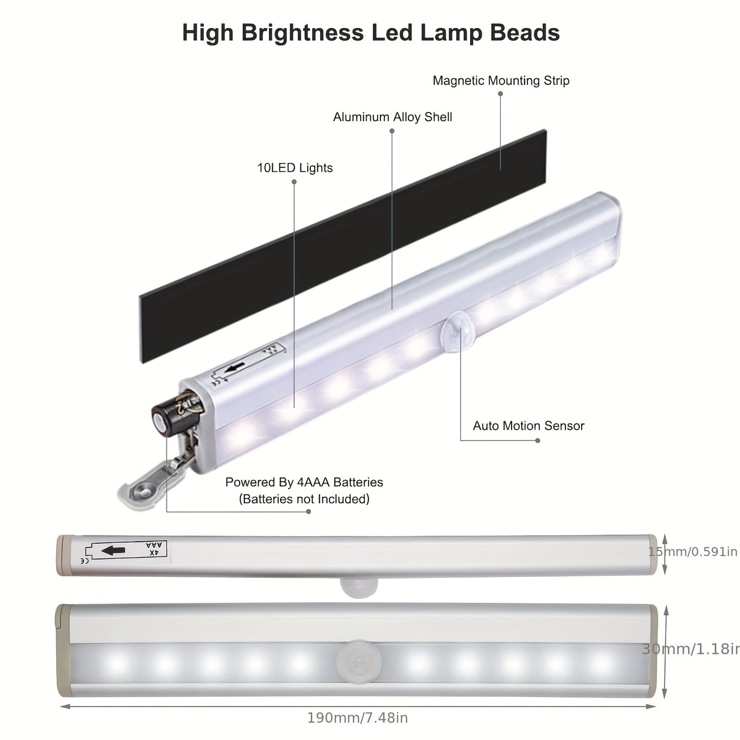 2pcs Motion Activated RV Step Lights