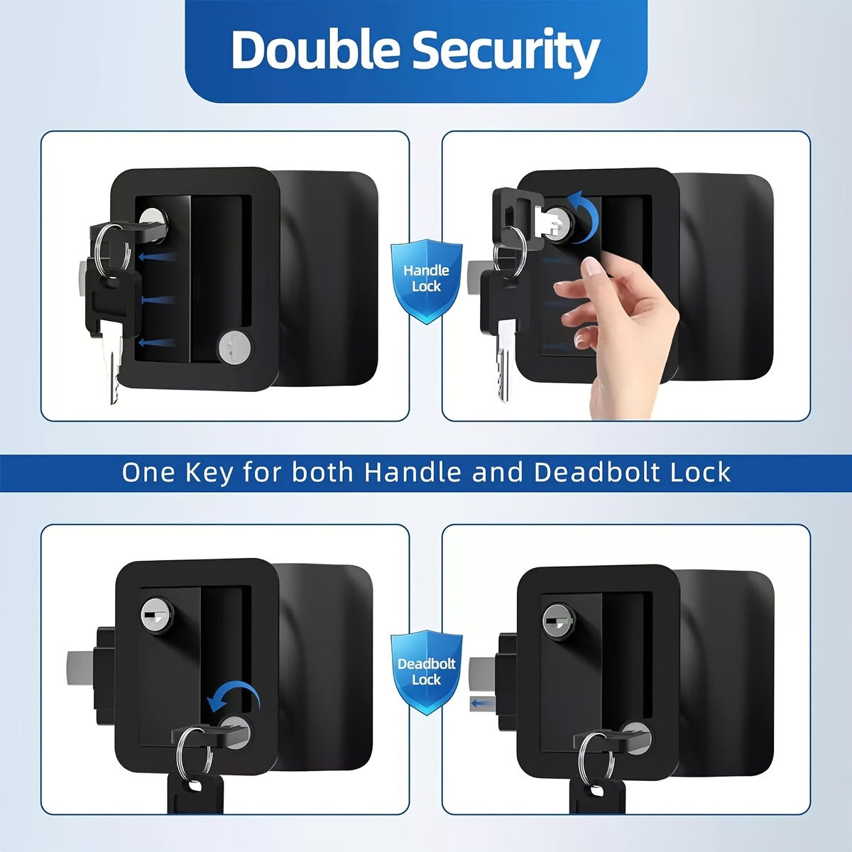 RV Door Lock Replacement Kit With Keys, Durable, Corrosion Resistant