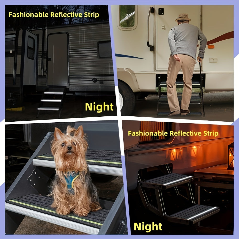 RV Step Covers - Enhanced Safety with Stylish Reflective Strips, Slip-Resistant