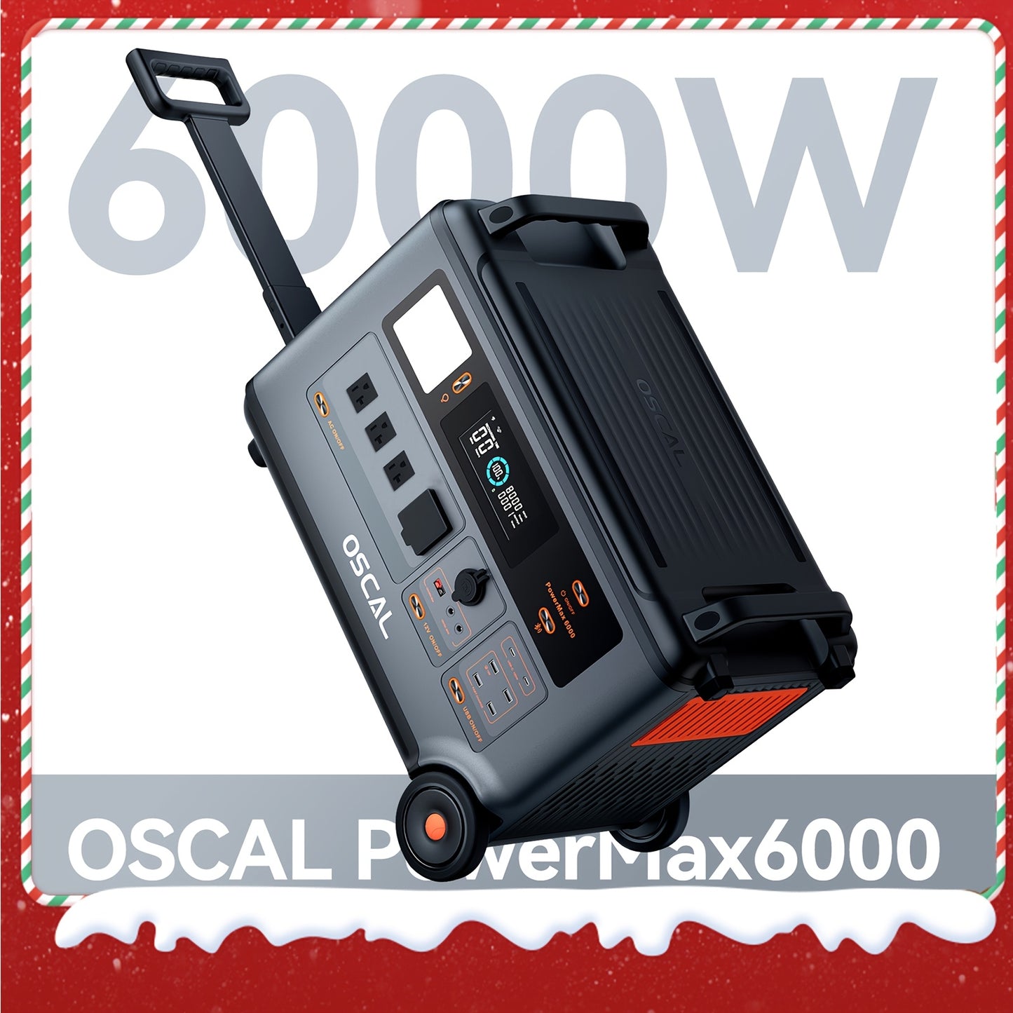 Portable Power Station 6000W(Surge 7200W) With 400W Solar Panel, 3600Wh LiFeP04 Solar Generator With 1.4H Full Charge, 5ms UPS, DC/AC Bi-Directional Inverter