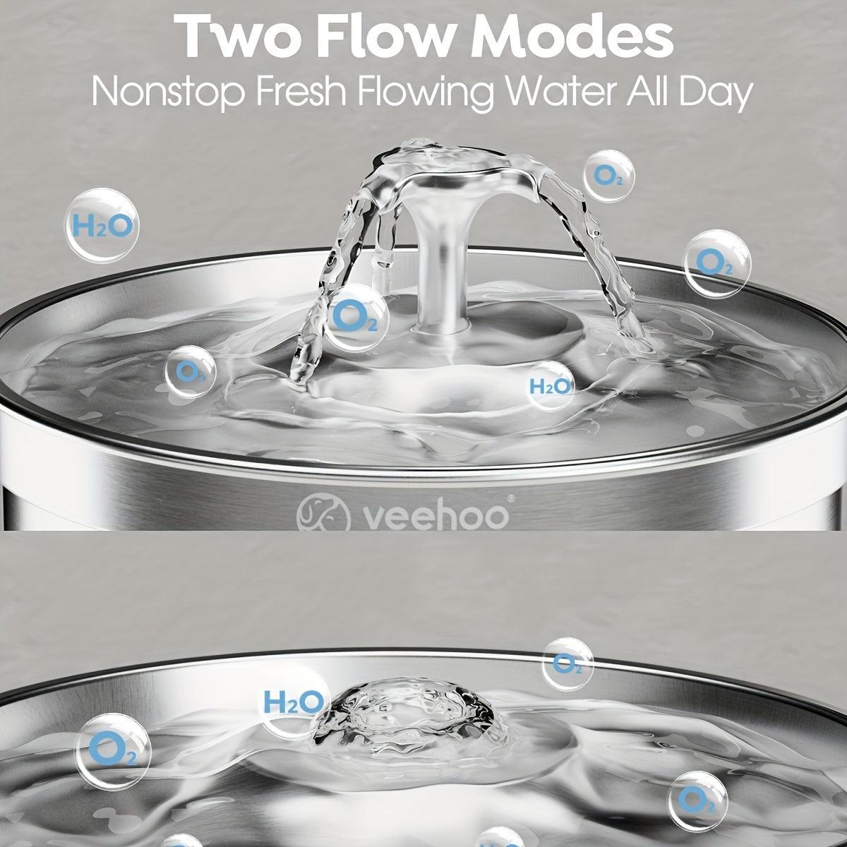 Cat Water Fountain Stainless Steel 304-1.1Gal/4L Cat Fountain For Drinking With 6 Replacement Filters