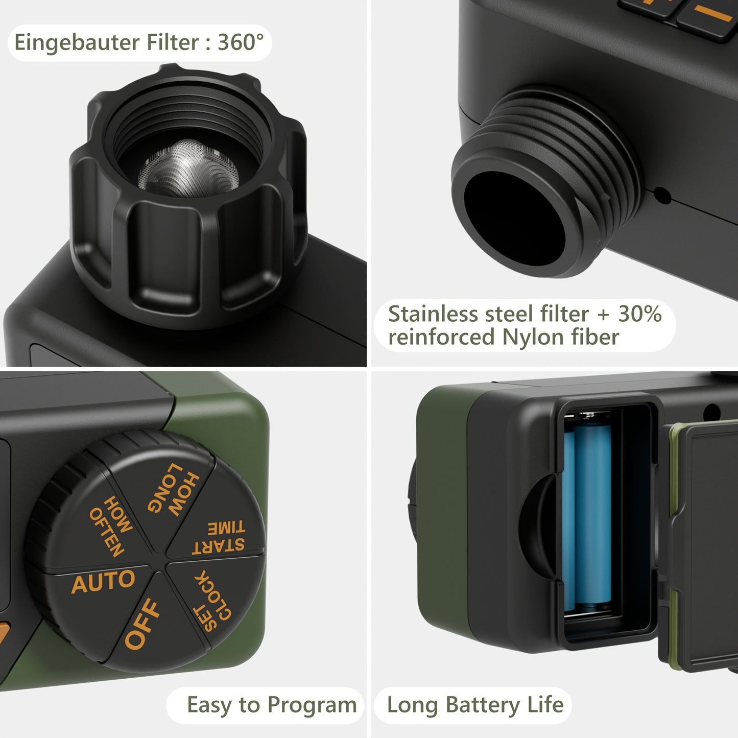 Water Sprinkler Timer, Irrigation Hose Timer With Weekly And Daily Frequency Irrigation, Rain Delay And Manual Watering For Lawns And Gardens