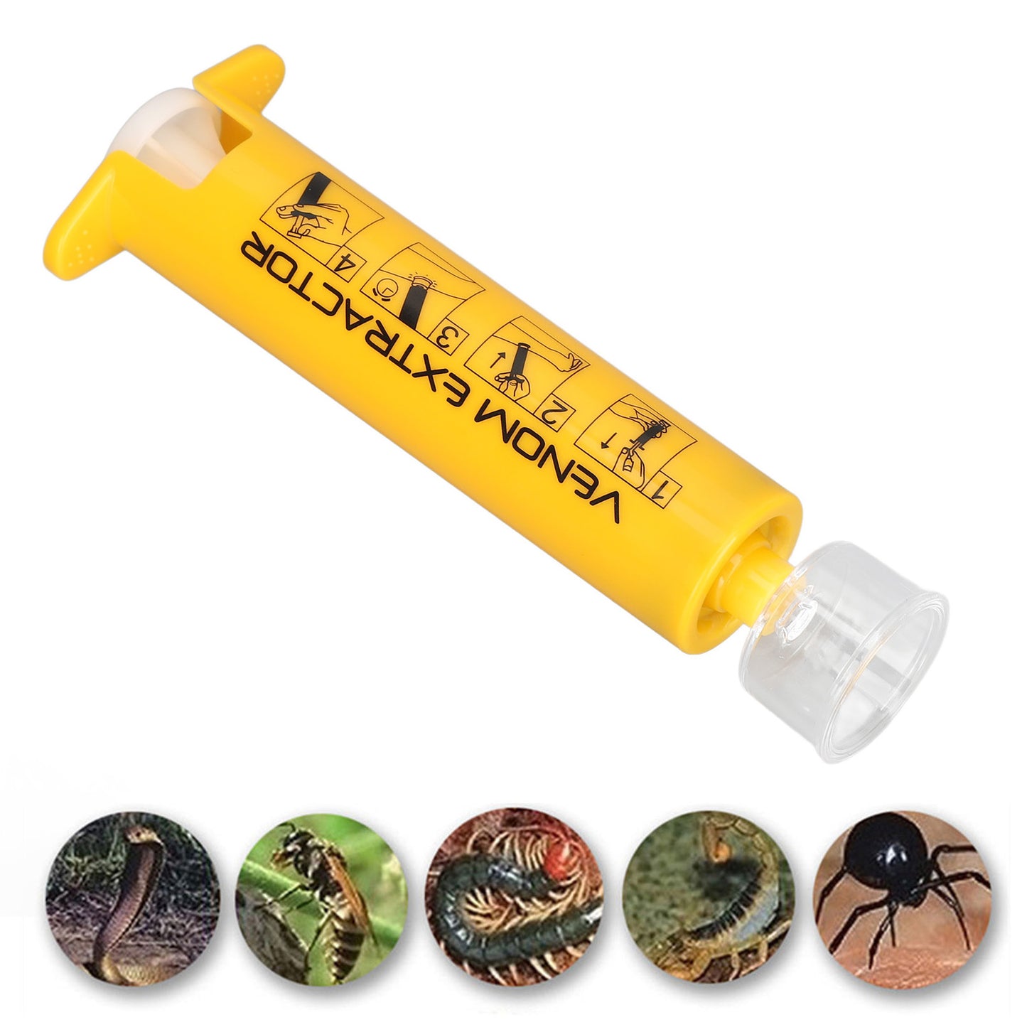 Fast-Acting Bite & Sting Extractor Kit - Emergency Suction Tool