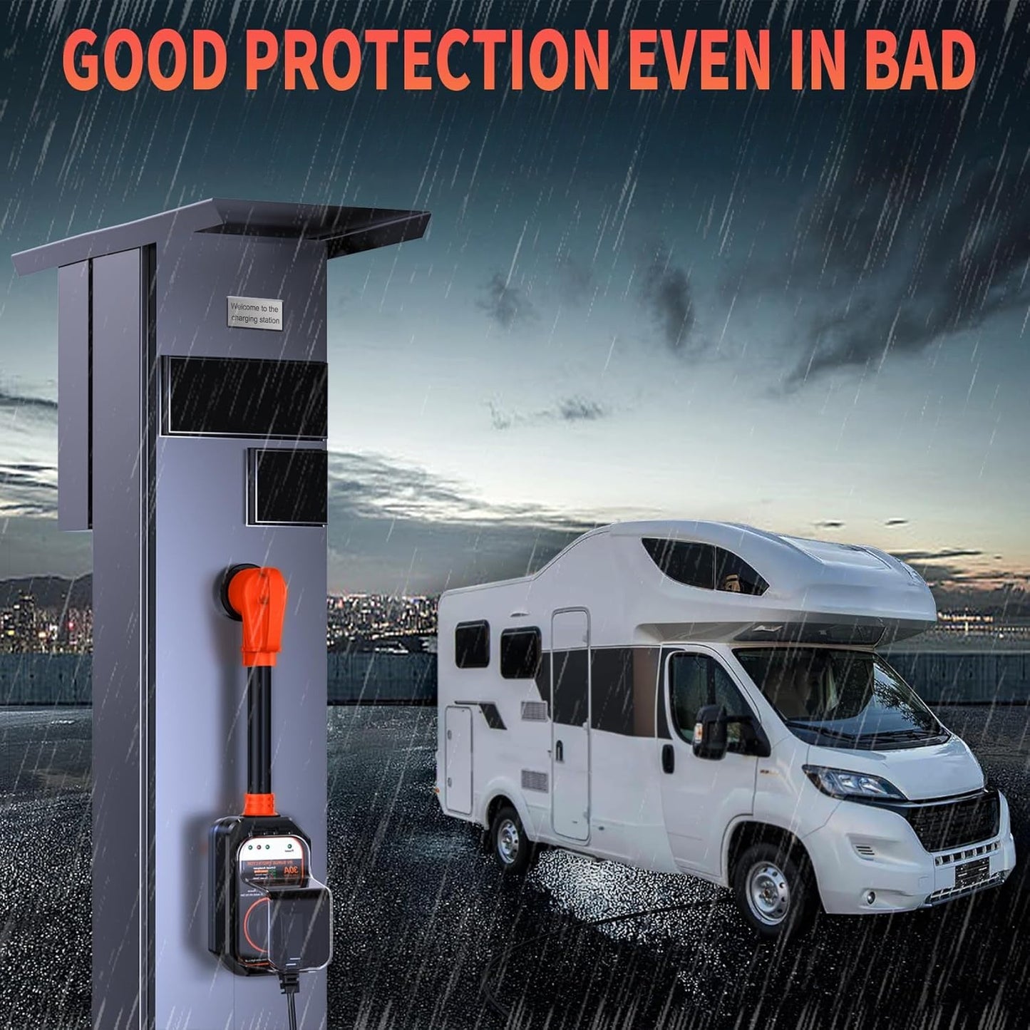 50 Amp RV Surge Protector with Circuit Analyzer - Full Protection (12000 Joules), Weather-Resistant, SSOA & Outlet Test