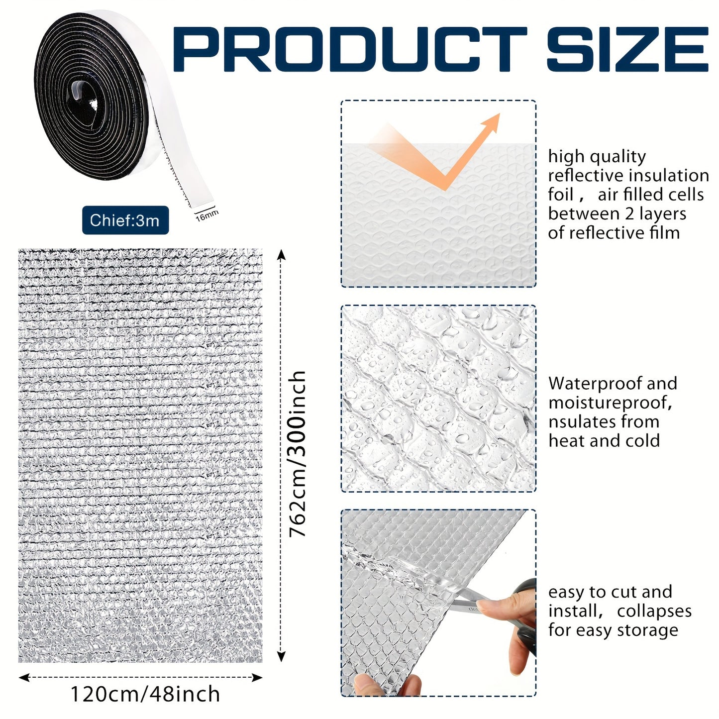 RV Window Insulation Kit (Silvery, 600 X 48 Inches)