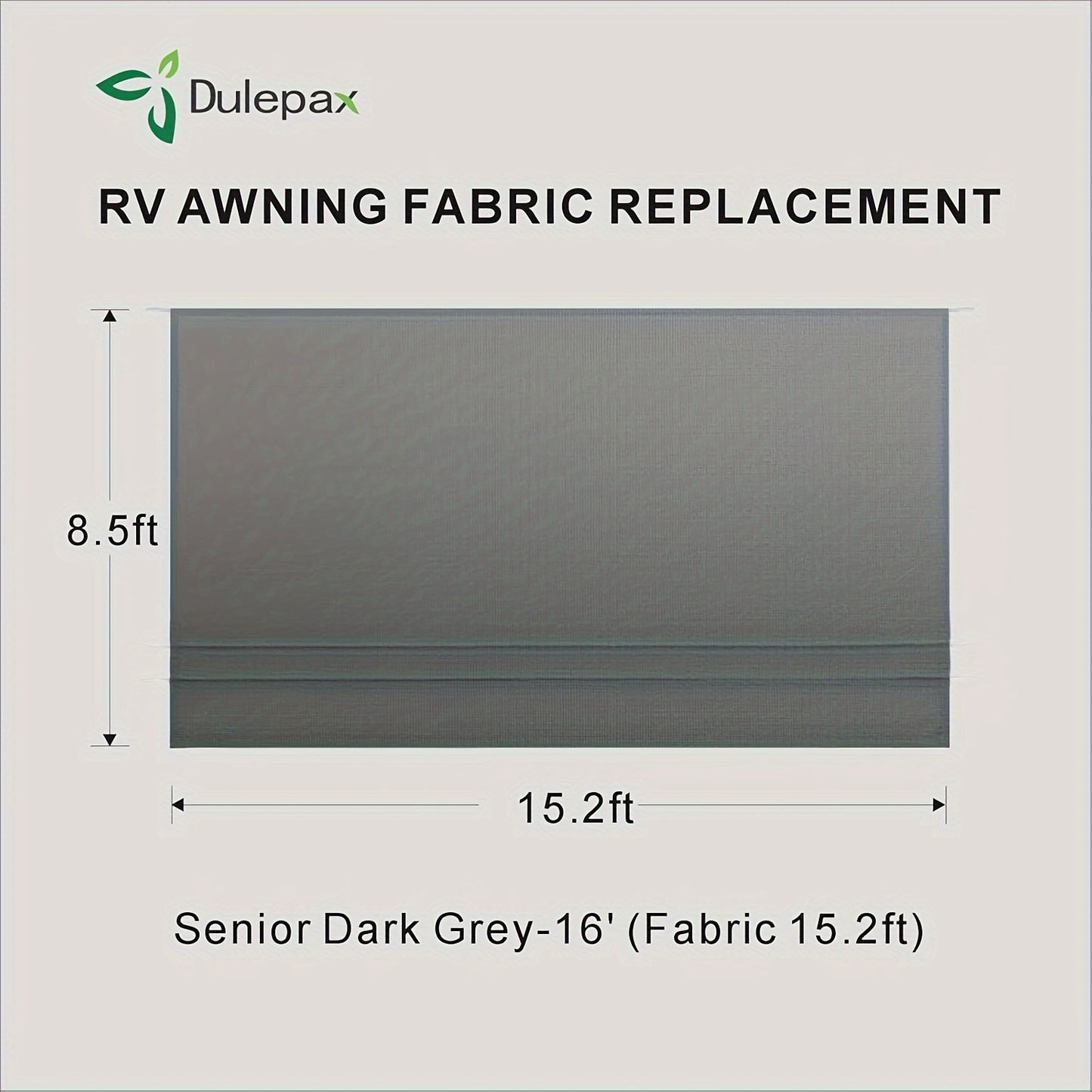 RV Awning Fabric Replacement Heavy Duty 16 Oz Vinyl Fabric Awning, Double-Sided Coating Universal Awning, Replacement For All Trailer