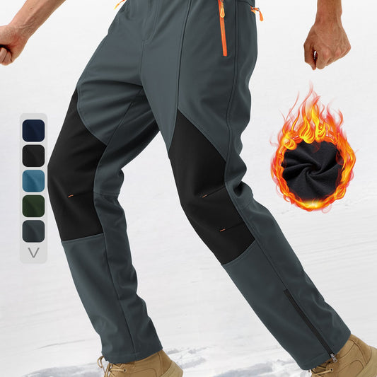Pants Fleece Lined for Warmth Outdoor Hiking Zipper Bottom Leg Ideal for Winter Sports