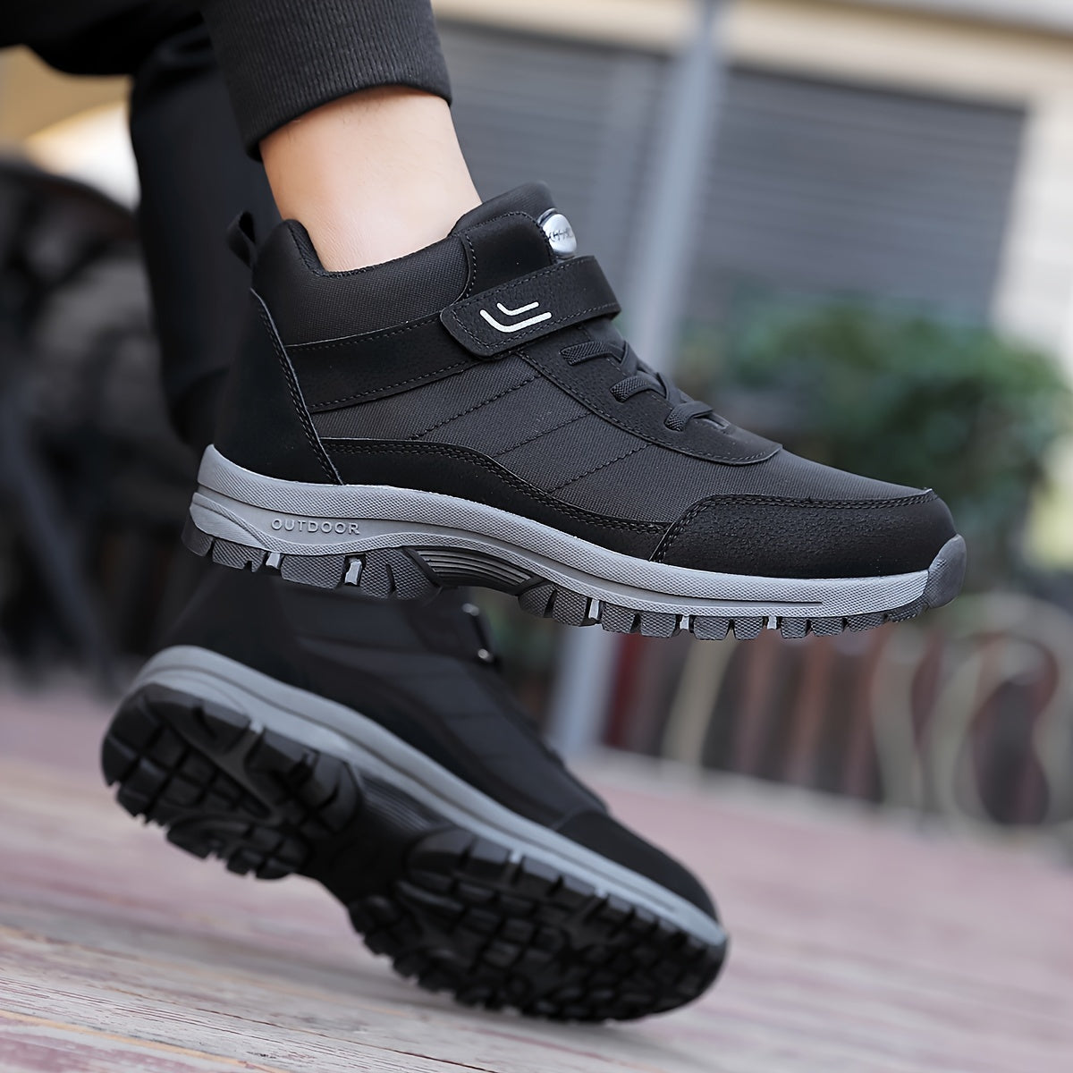 Women's All-Season Breathable Mesh Hiking Boots with Easy Hook-and-loop Fastener Strap