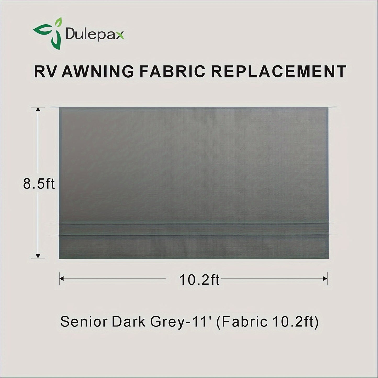 RV Awning Fabric Replacement Heavy Duty 16 Oz Vinyl Fabric Awning, Double-Sided Coating Universal Awning, Replacement For All Trailer