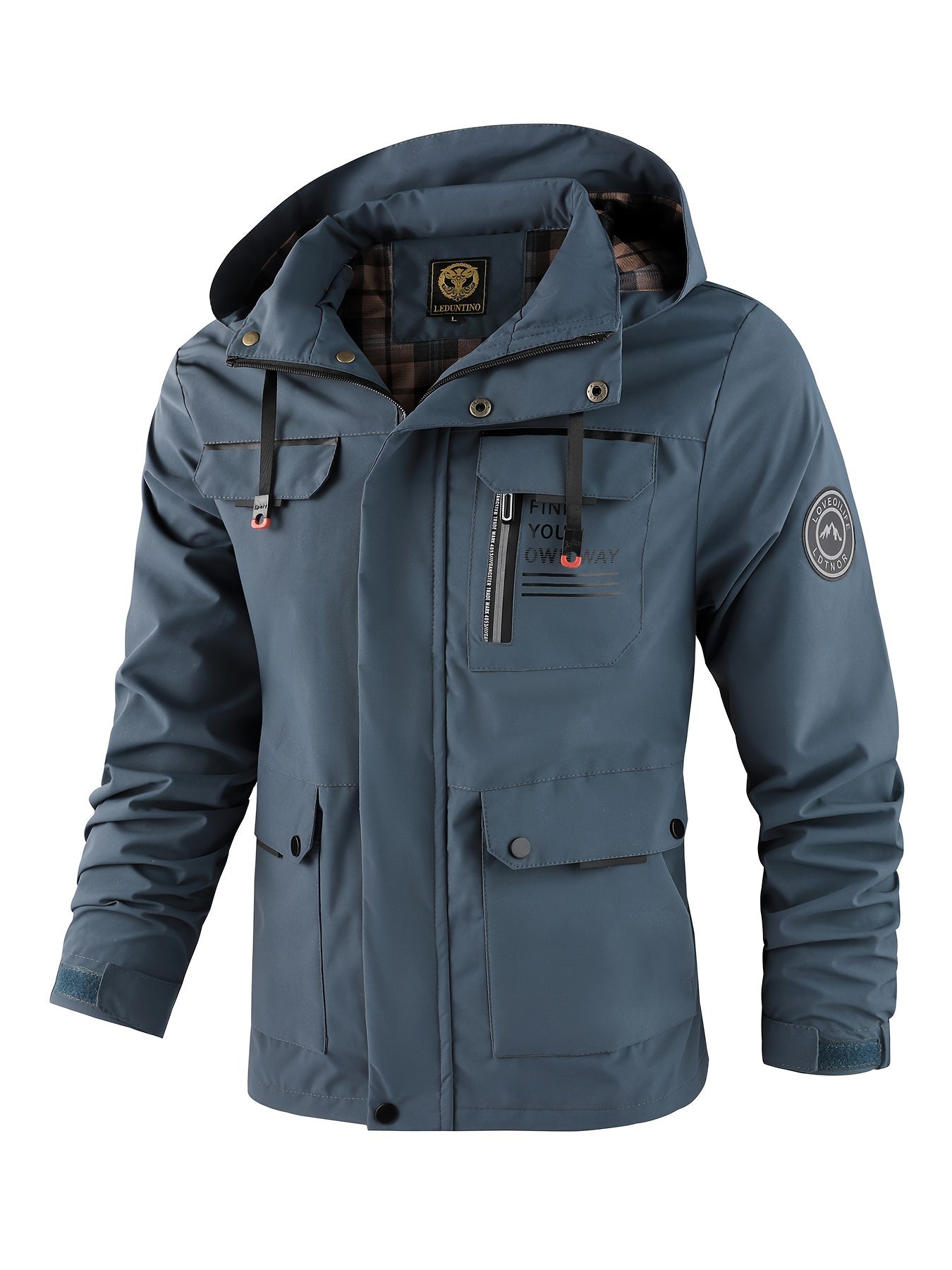 Men's Fashion Jacket - Casual Multi-Pocket, Outdoor Waterproof Windbreaker Jacket