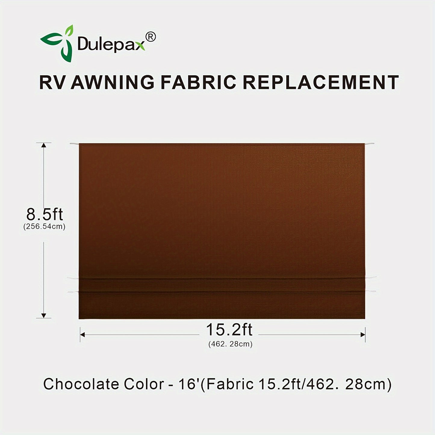 RV Awning Fabric Replacement Heavy Duty 16 Oz Vinyl Fabric Awning, Double-Sided Coating Universal Awning, Replacement For All Trailer