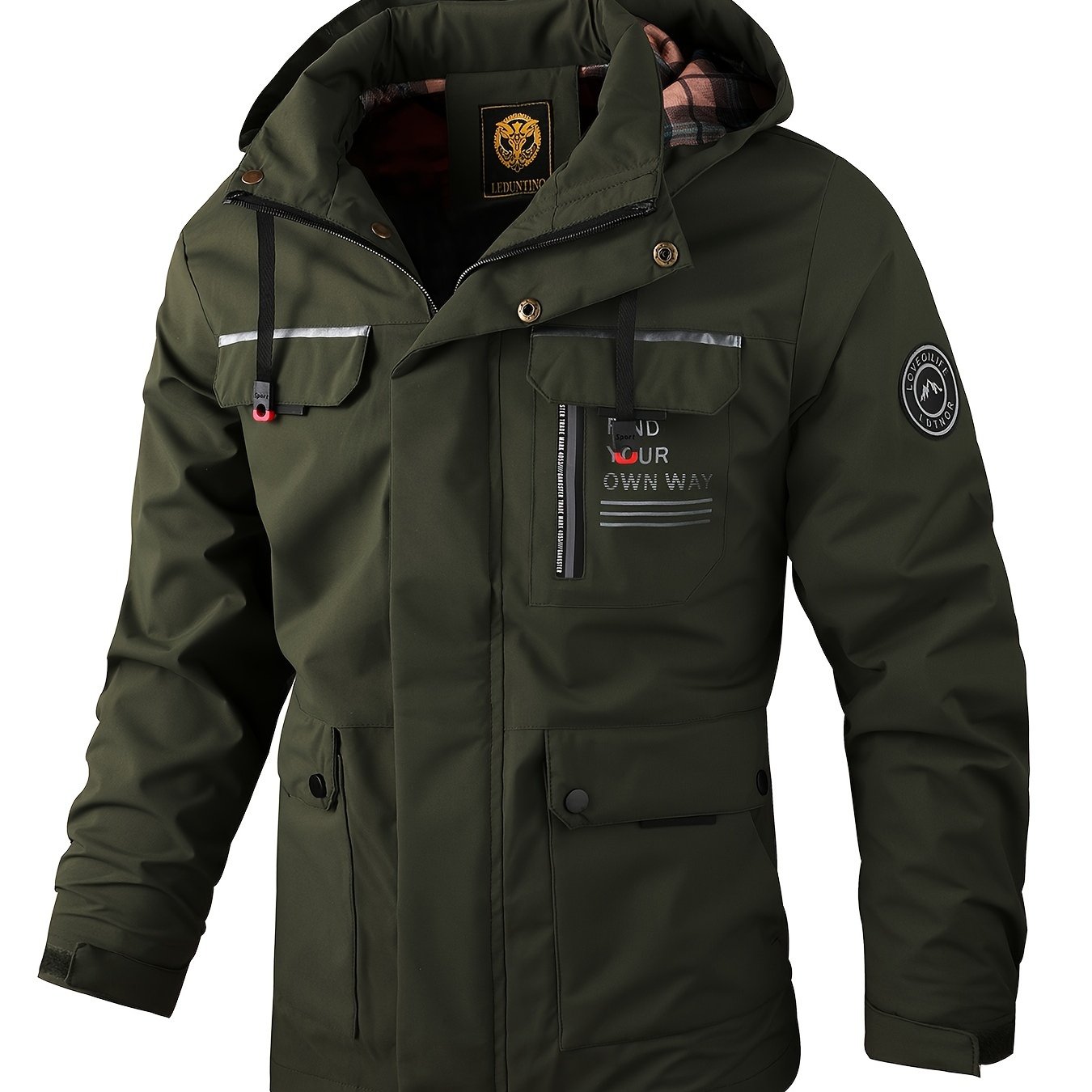 Men's Fashion Jacket - Casual Multi-Pocket, Outdoor Waterproof Windbreaker Jacket