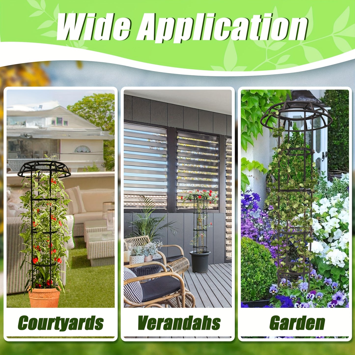 1PC 53 Inch Splicing Plant Mushroom Top Climbing Support Frame