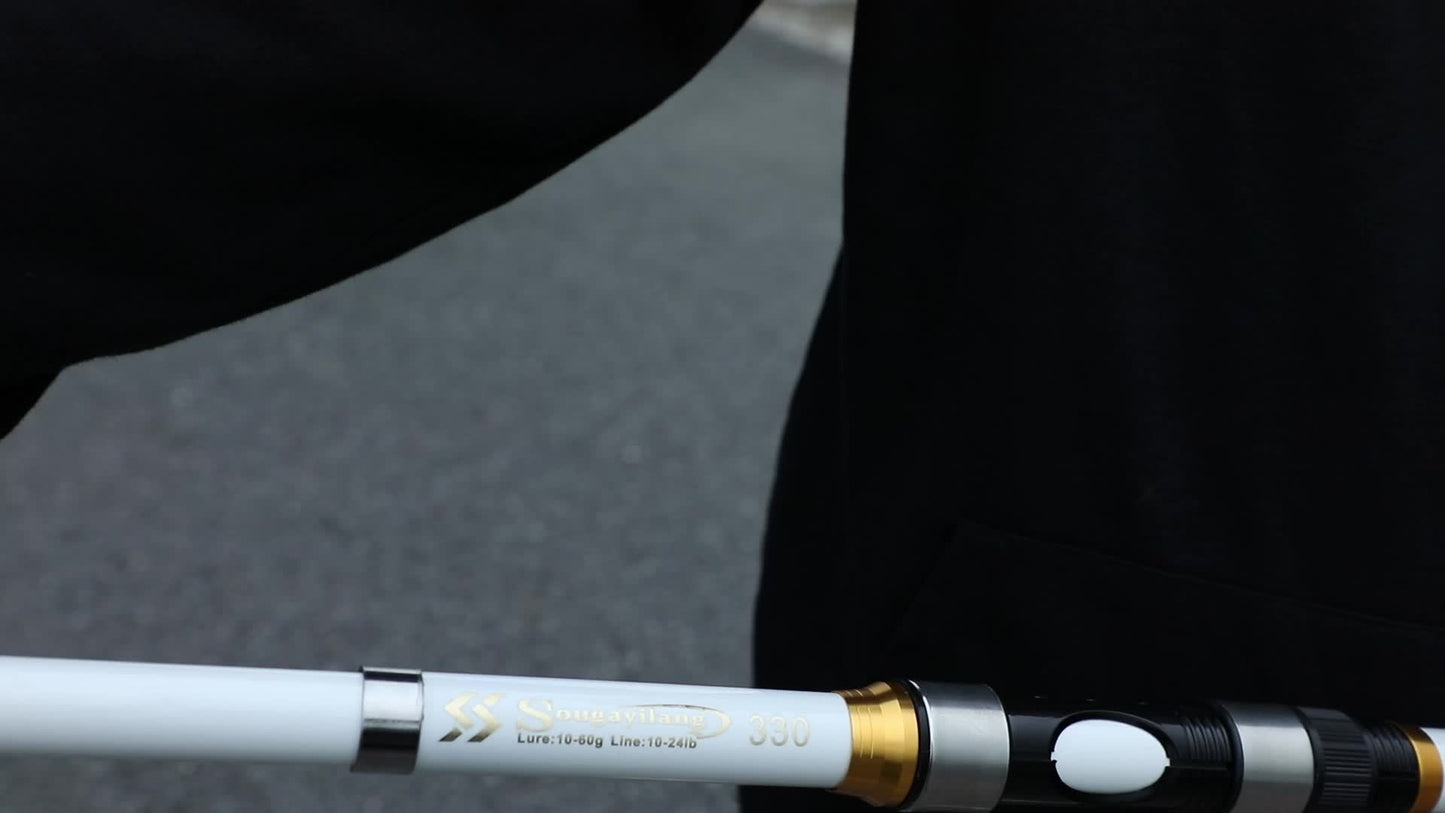 Sougayilang Telescopic Fishing Rods 1.8~3.3m Glass Fiber Spinning Rod