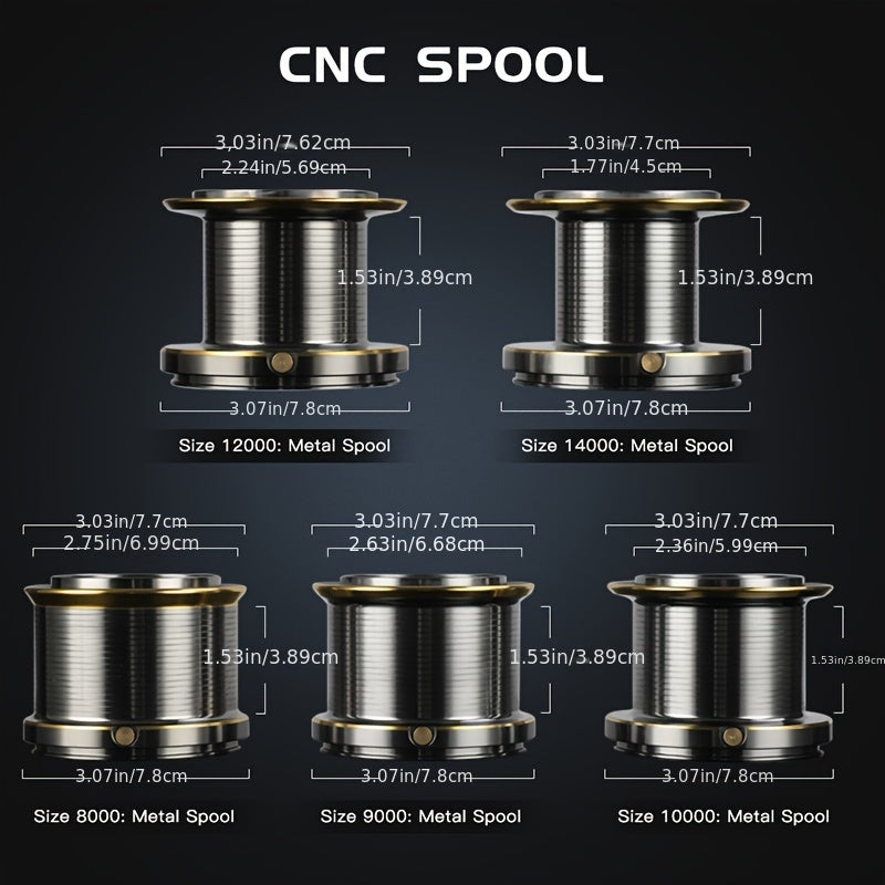 Metal Spinning Fishing Reel, 20KG/44LB Max Drag Powerful Reel, Long Distance Casting Reel