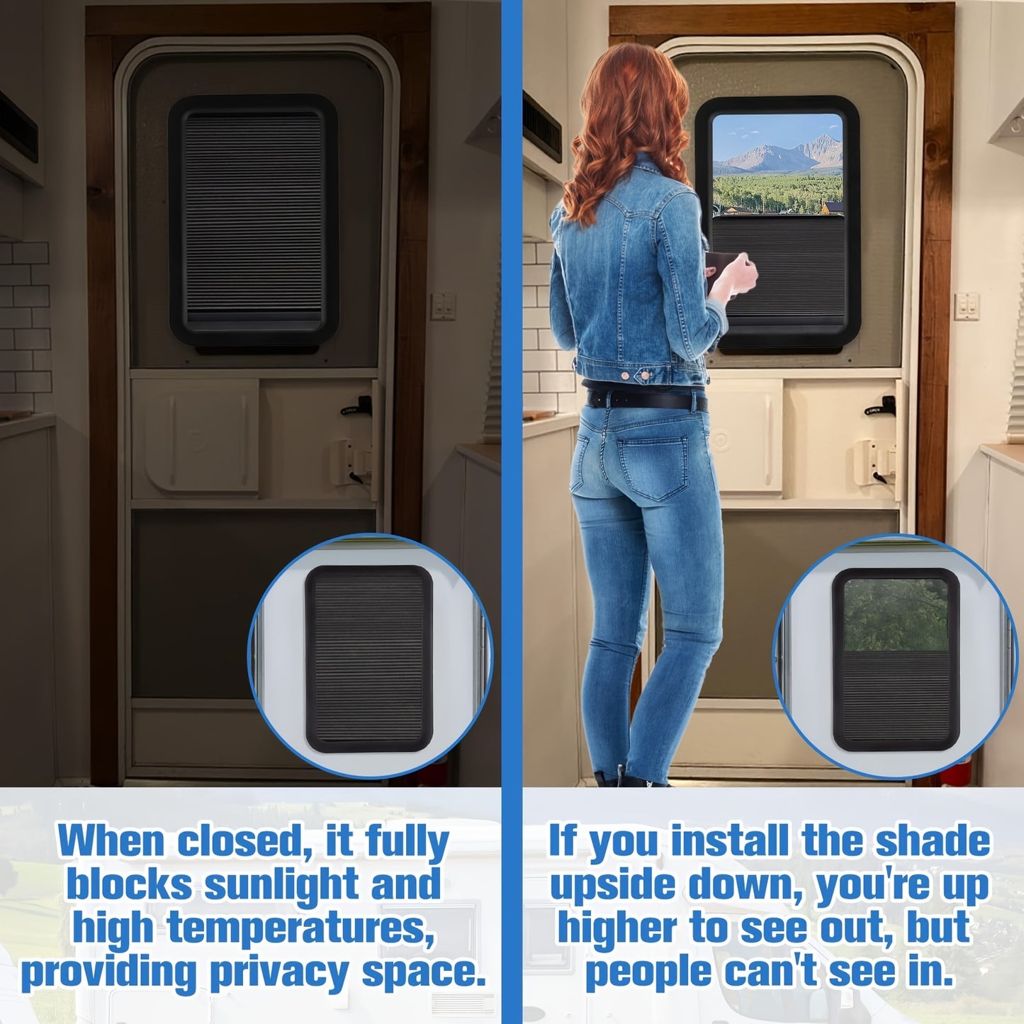 Door Window Shades, Replacements for Entry Doors, 12'' x 21''