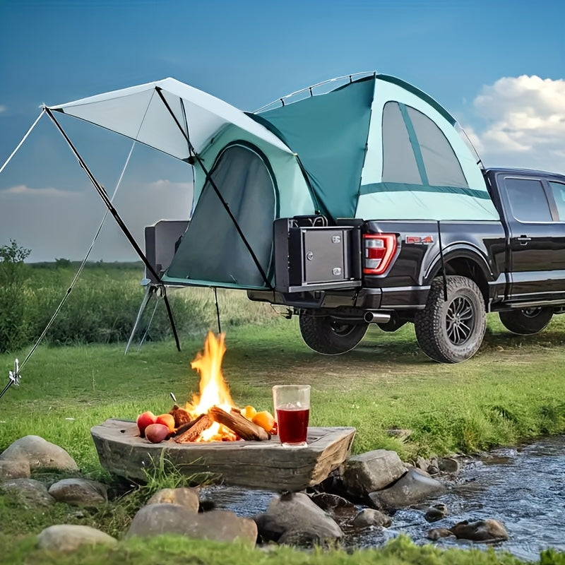 Portable 2-Person Truck Bed Tent - Waterproof, Double Layer, Easy Setup for Camping