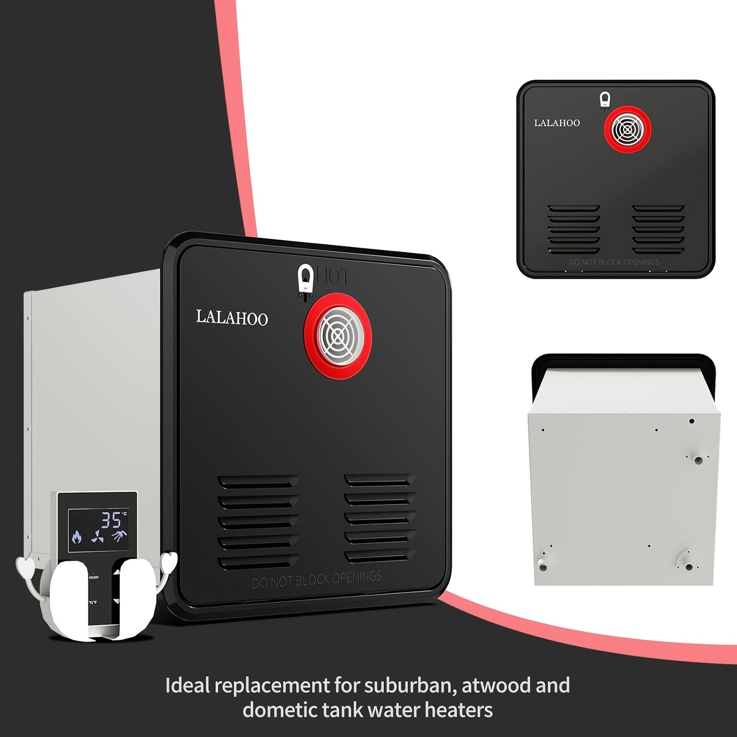 55000BTU Pure Electric RV Water Heater, Provides Sufficient Hot Water, Portable Water Heater
