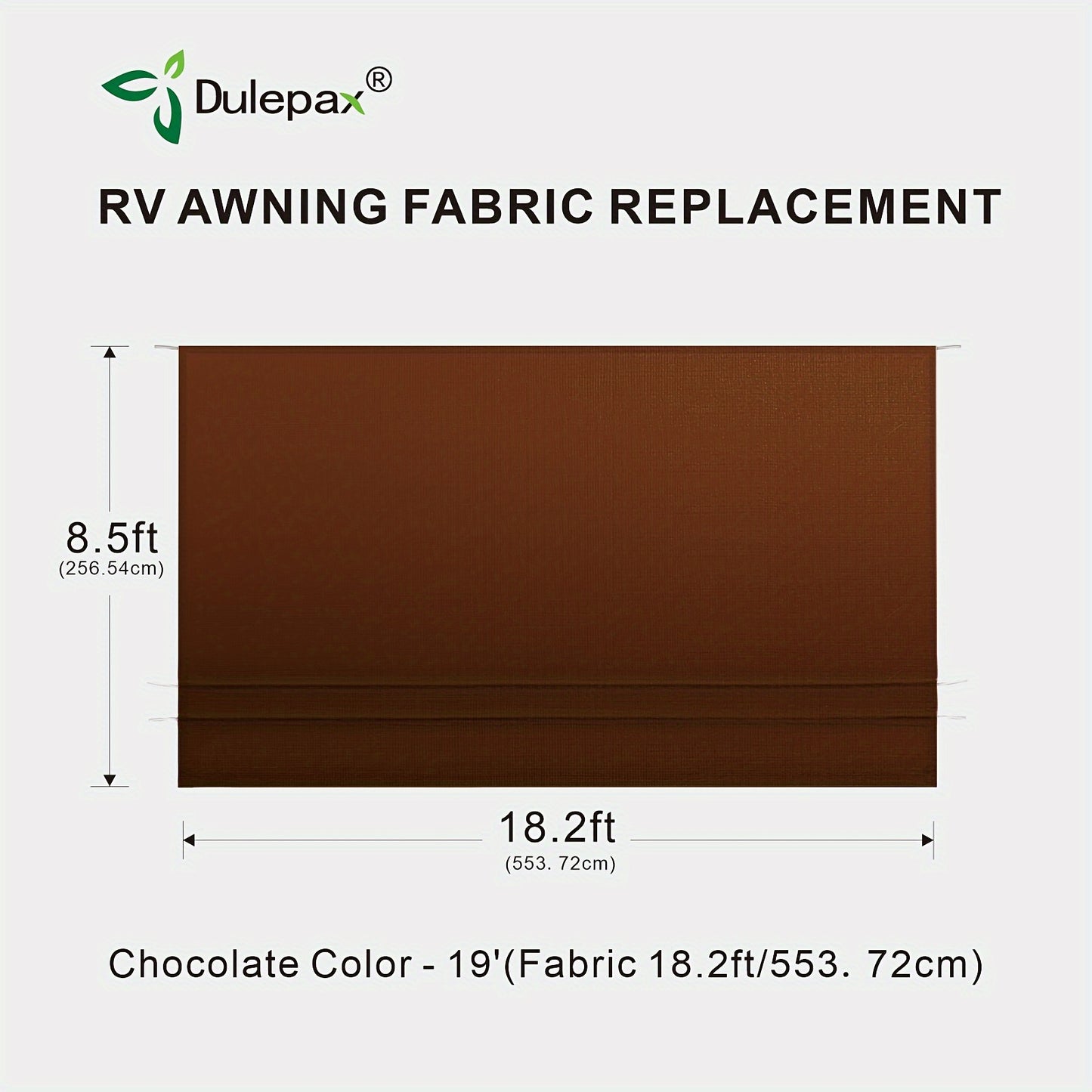RV Awning Fabric Replacement Heavy Duty 16 Oz Vinyl Fabric Awning, Double-Sided Coating Universal Awning, Replacement For All Trailer