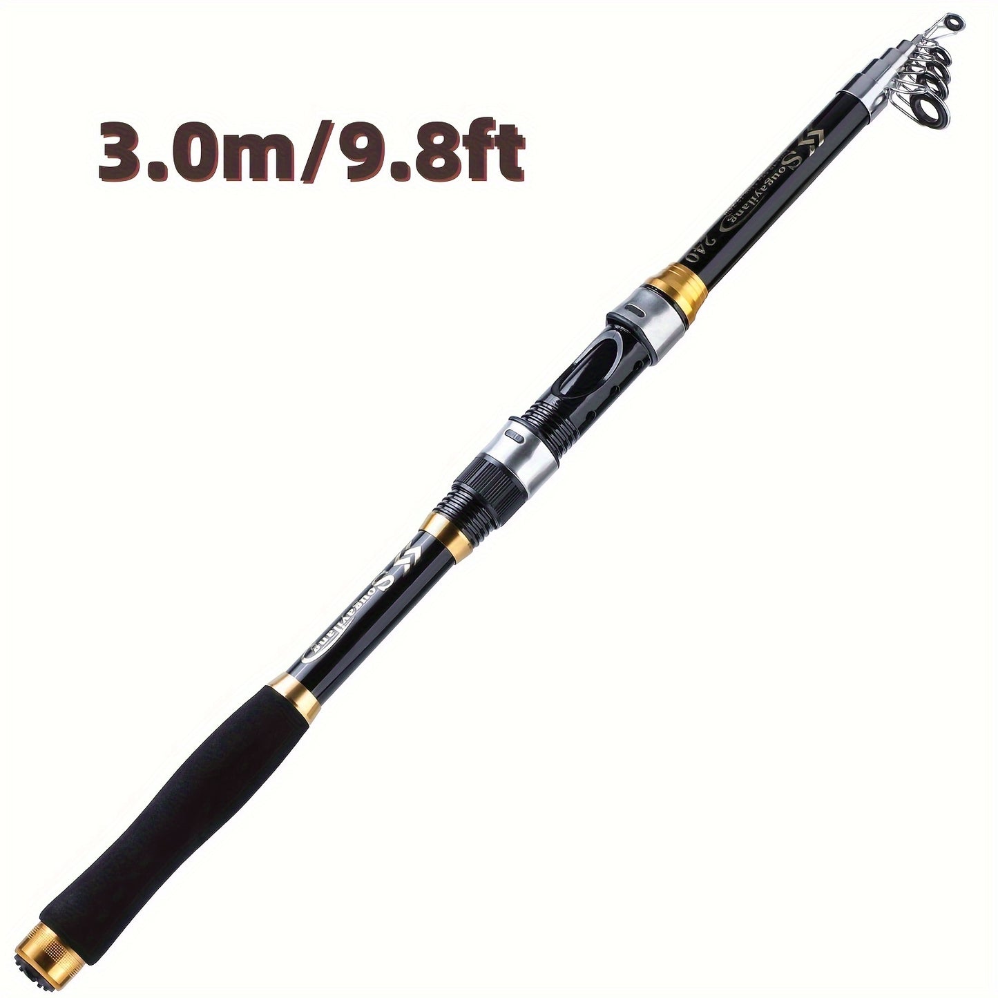 Sougayilang Telescopic Fishing Rods 1.8~3.3m Glass Fiber Spinning Rod