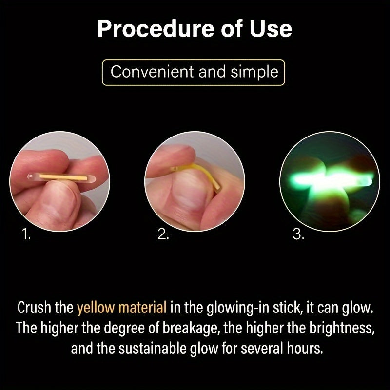100pcs Luminous Float Sticks With Accessories - Night Fishing Supplies