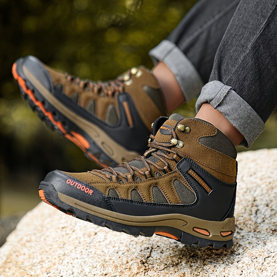 Women's Stylish Hiking Boots - Breathable, Lace-Up, Non-Slip Sole for Outdoor Adventures