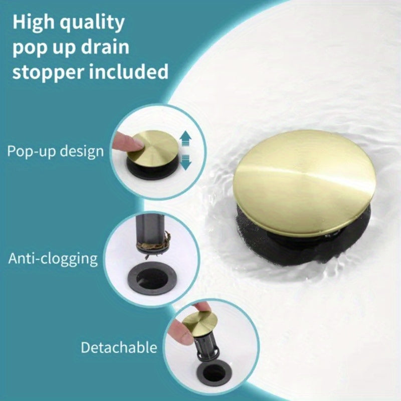 Bathroom Faucet 2-Handle Brushed Golden with Aerator