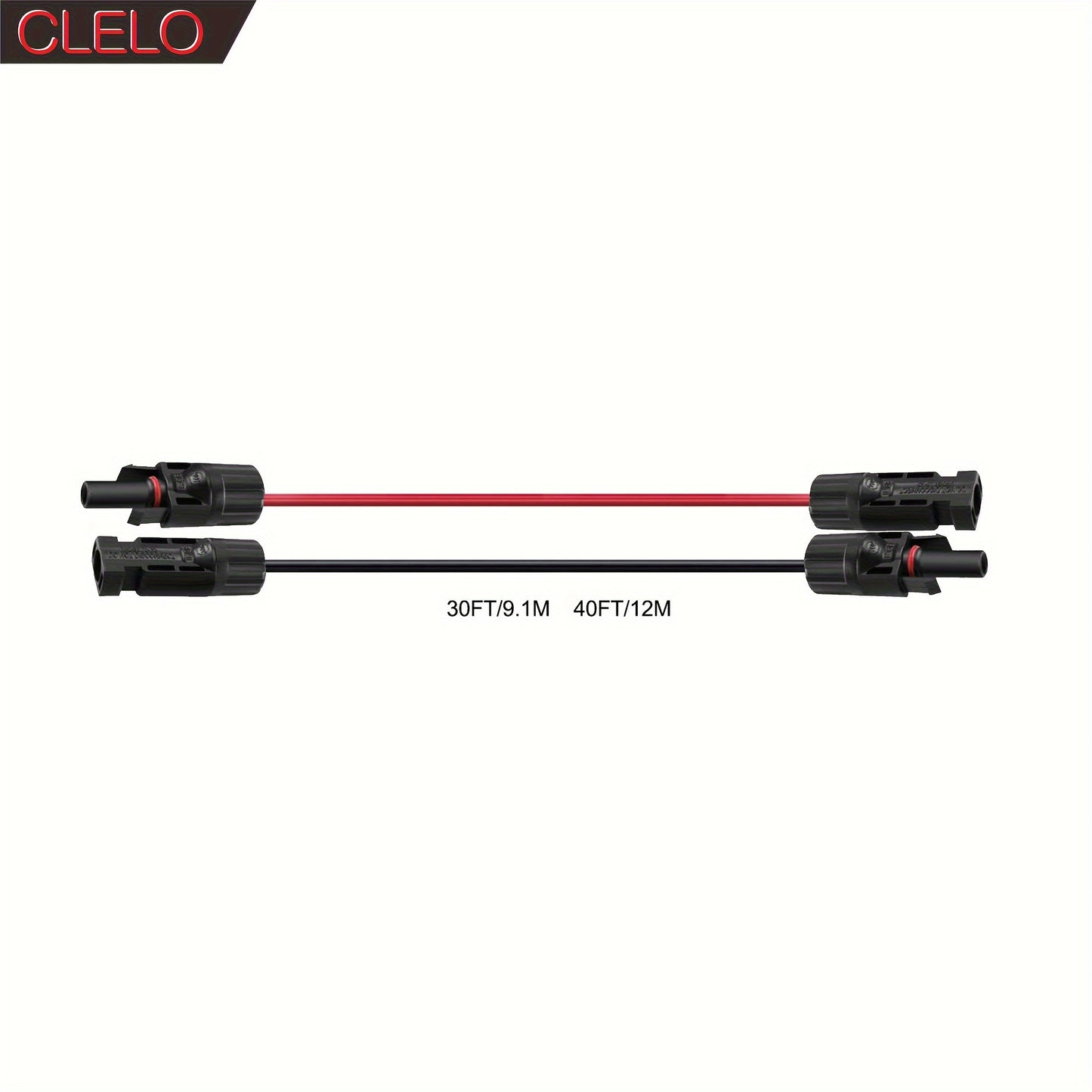 14AWG Solar Panel Extension Cable Set - 30FT & 40FT Options