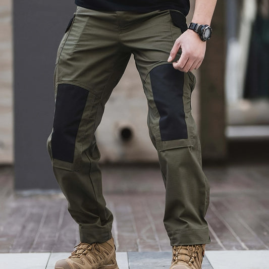 Men's straight-leg tactical trousers, They are water-repellent