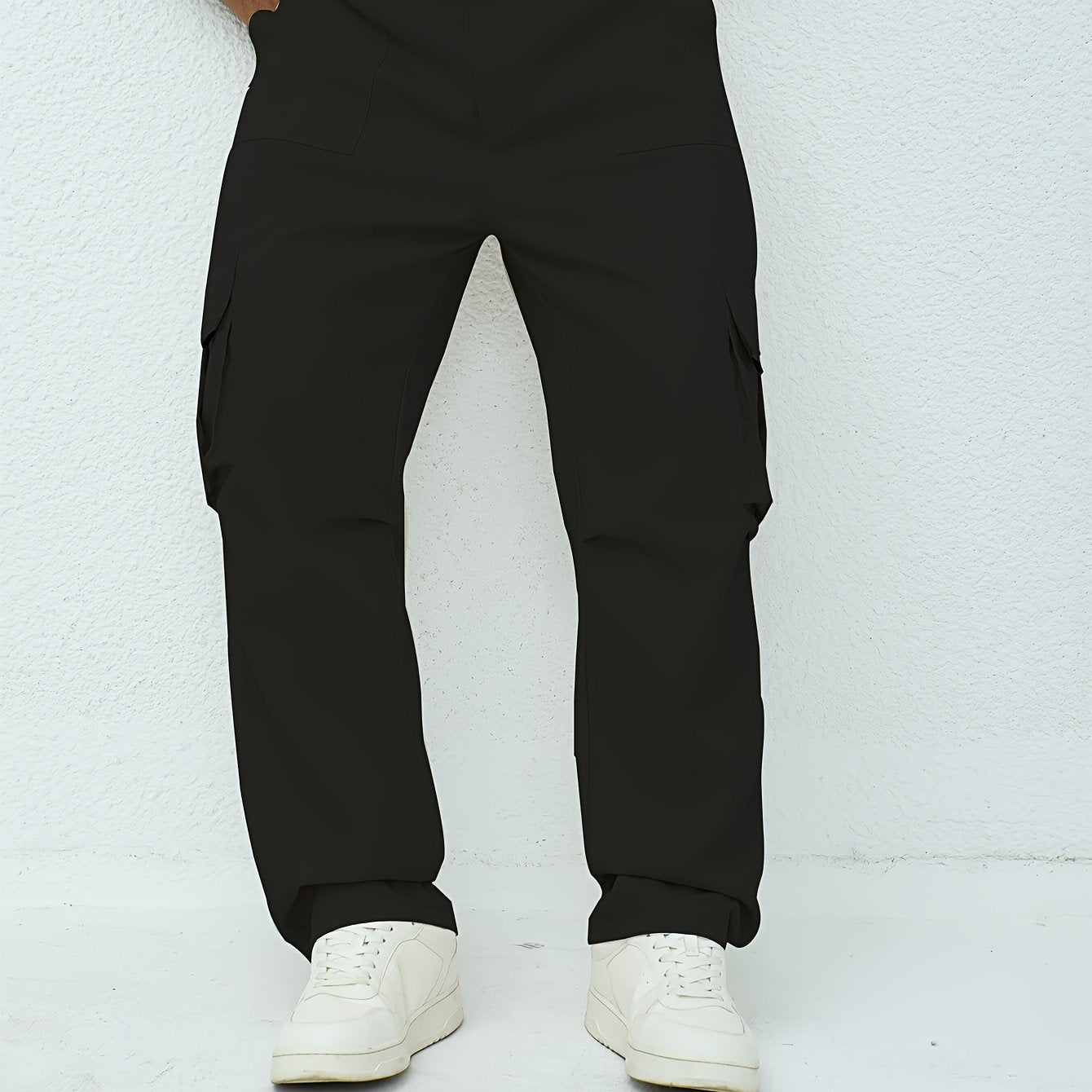Men'S Classic Solid Color Cargo Pants