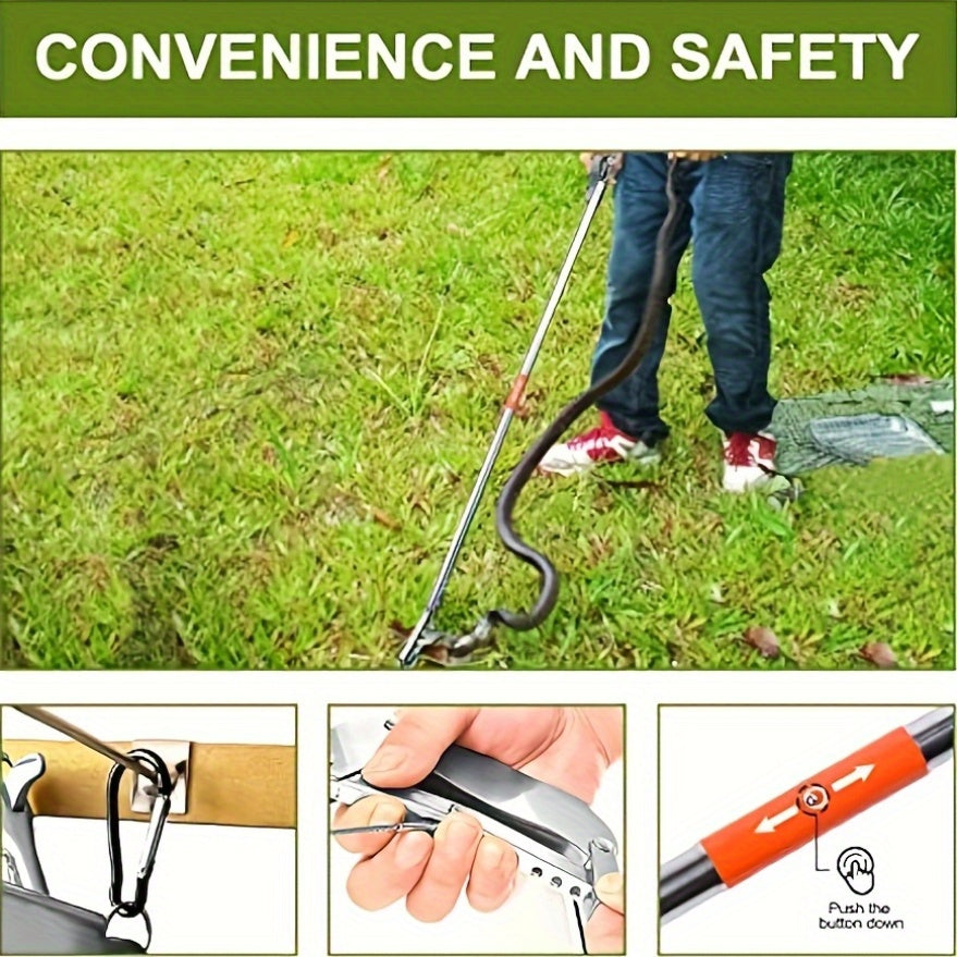Stainless Steel Snake Catcher, Snake Pliers Reptile Grabber, Foldable
