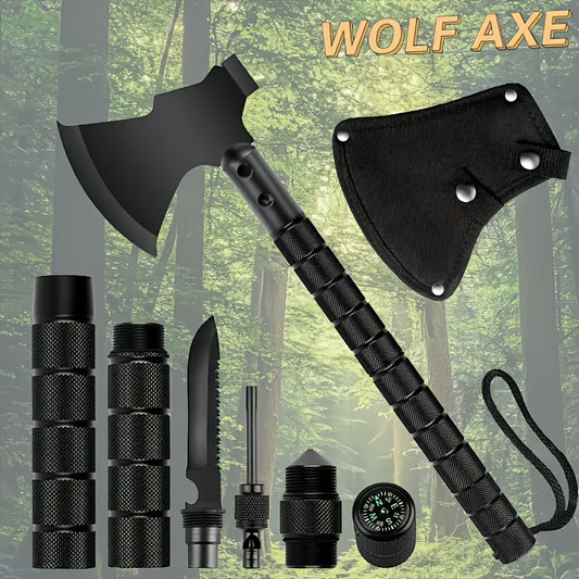 Camping Axe & Hatchet - Multitool Folding Axe with Hammer