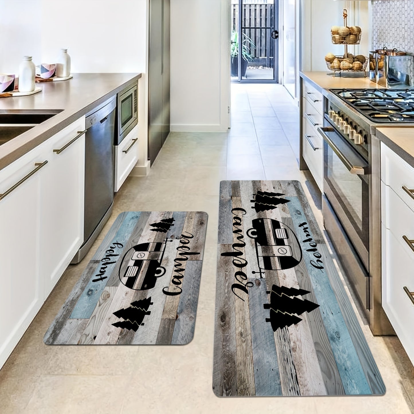 Happy Camper Theme Bath Mat Set