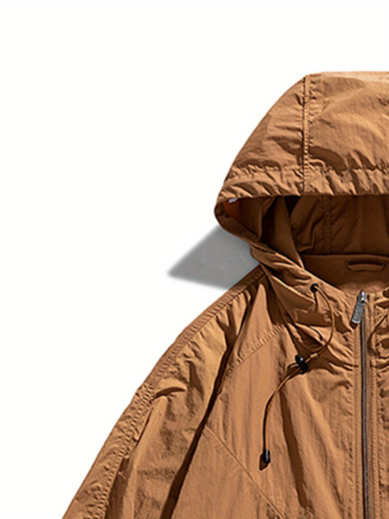 Women's Plus Size Solid Color Sun Protection Hooded Jackets with Large Pockets