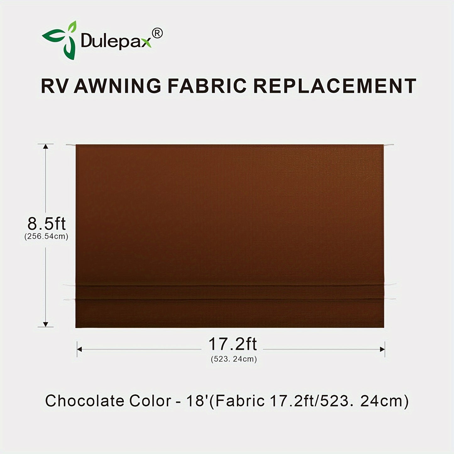 RV Awning Fabric Replacement Heavy Duty 16 Oz Vinyl Fabric Awning, Double-Sided Coating Universal Awning, Replacement For All Trailer