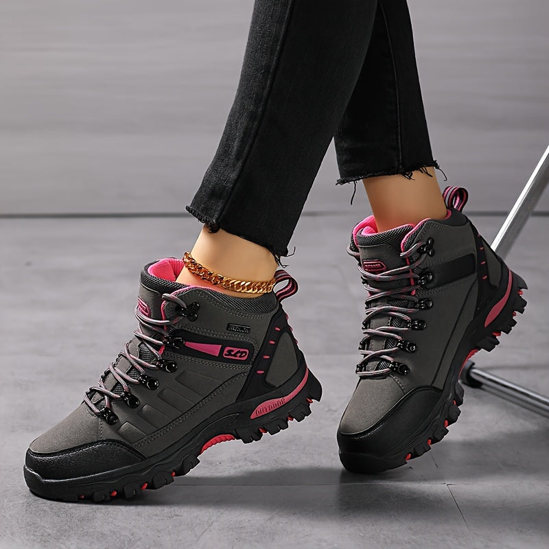 Microfiber Upper Women's Hiking Boots Non-Slip Trekking Outdoor Mountaineering Sports Shoes