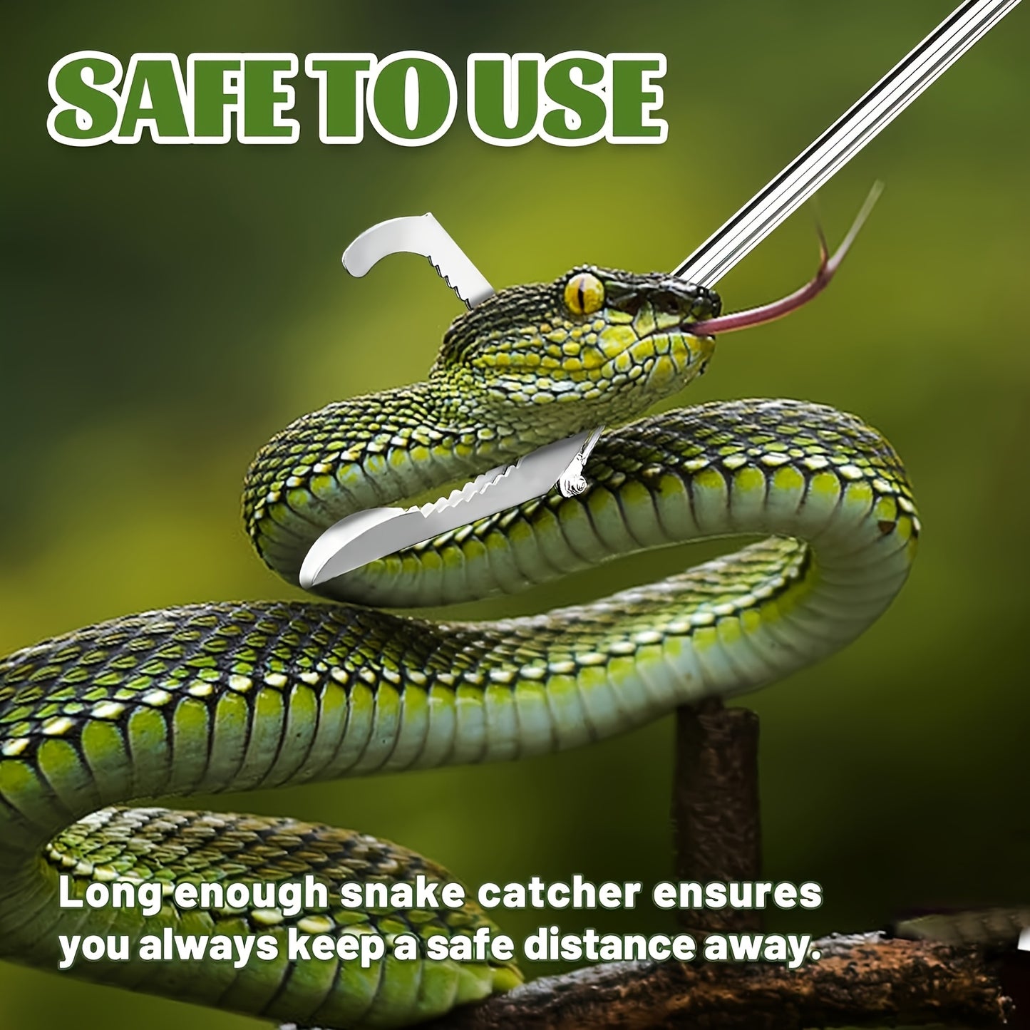 Stainless Steel Snake Catcher, Snake Pliers Reptile Grabber, Foldable