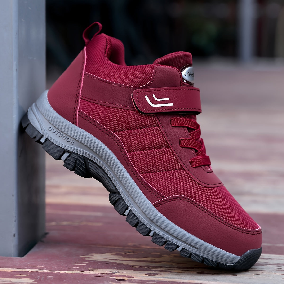 Women's All-Season Breathable Mesh Hiking Boots with Easy Hook-and-loop Fastener Strap