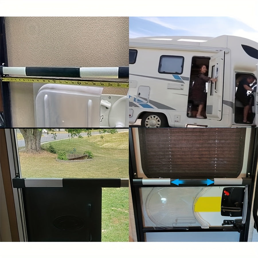 RV Screen Door Crossbar Handle, Adjustable Grip 21.65 To 28.74 Inches, Sturdy And Safe Anti Slip Handle